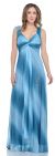 Main image of Long Formal Ombre Dress with Metallic Animal Foiling 